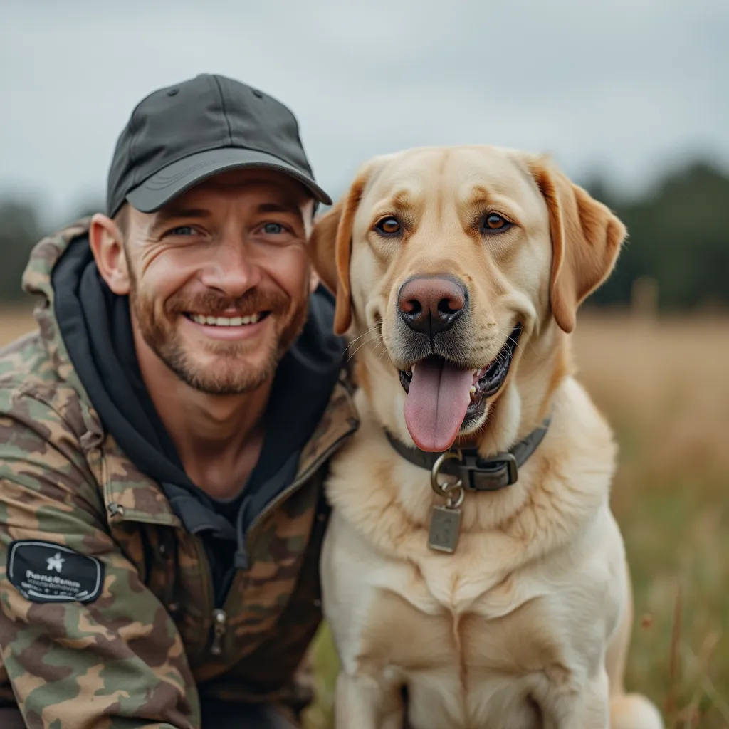 Perro feliz después de una sesión de adiestramiento
